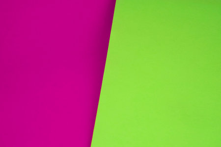 Green and pink paper background with copy space for your text or image