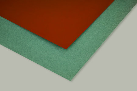abstract background with green and red paper layers, vector illustration.の写真素材