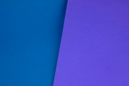 Blue and purple paper background with copy space for text or image.の写真素材