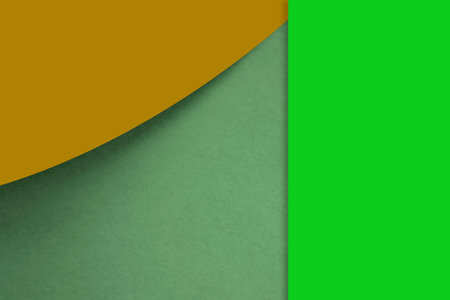Green and brown paper background with copy space for text or image.の写真素材