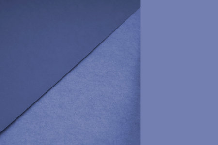 blue and purple color paper background, minimal flat lay style for graphic designの写真素材