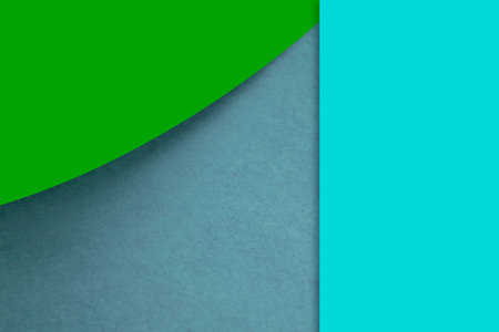 Blue and green paper background with copy space for text or image.の写真素材