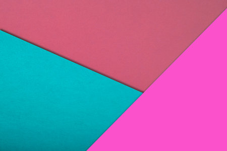multicolored background with paper sheets, top view.の写真素材