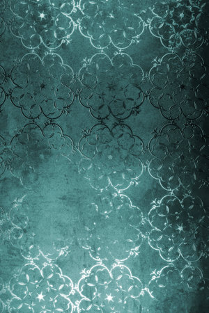 blue grunge background with snowflakes.の写真素材