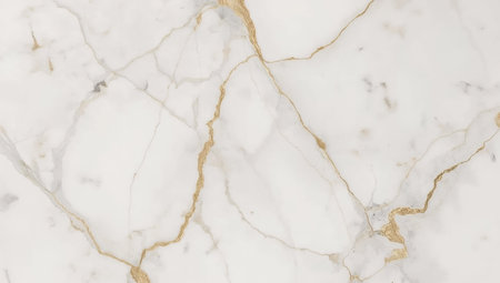 White marble texture with gold veins for background or design art work.の素材