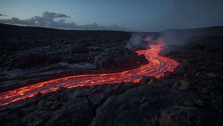 Kilauea Volcano in Hawaii Volcanoes National Park.の素材