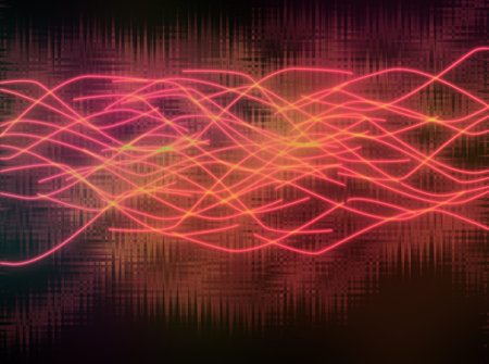 Abstract background red curves 