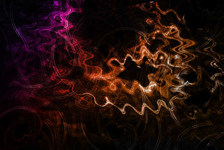 colorful abstract wavesの写真素材