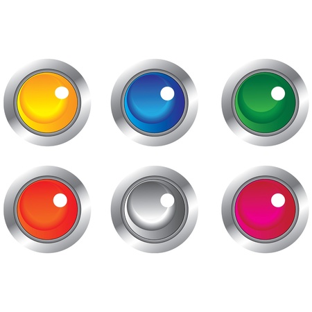 Glossy buttonsのイラスト素材