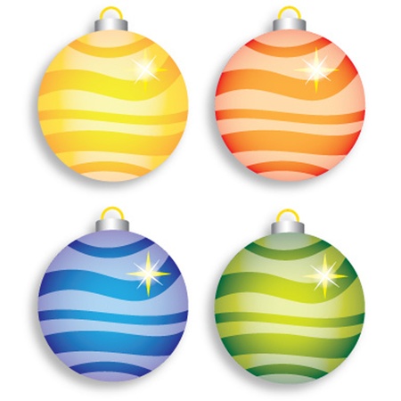 Christmas baublesのイラスト素材