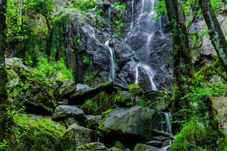 Samodivsko Praskalo Waterfall in Bulgariaの写真素材