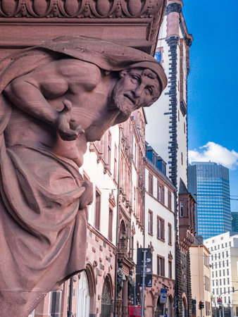 Old traditional buildings in Frankfurt, Germanyのeditorial素材