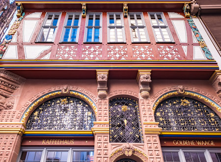 Old traditional buildings in Frankfurt, Germanyのeditorial素材