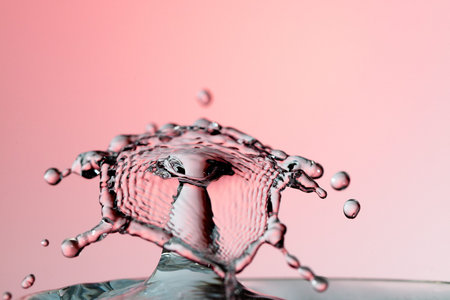 Water Drop with Ripples on water surface