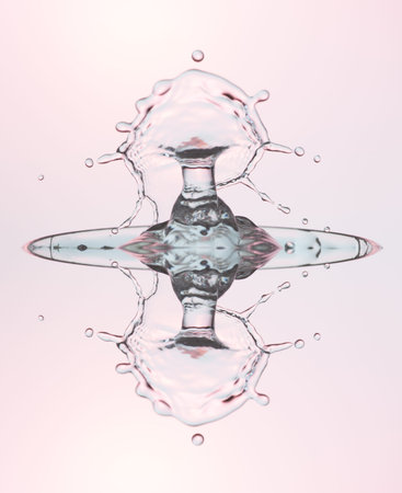 Water Drop with Ripples on water surface
