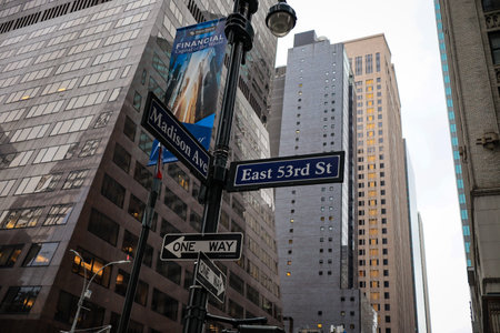 skyscrapers in Midtown Manhattan, downtown, New York Cityのeditorial素材