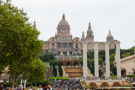 Palau Nacional Palau Nacional (National Palace) in Barcelonaのeditorial素材