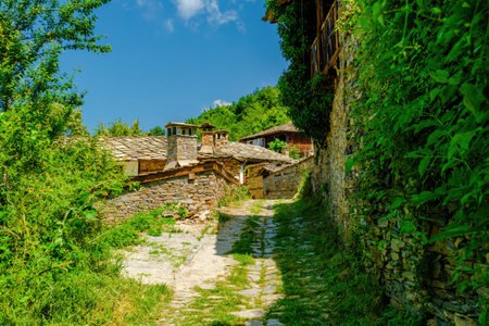 Mountain village of Leshten in Rhodope mountains, Bulgaria