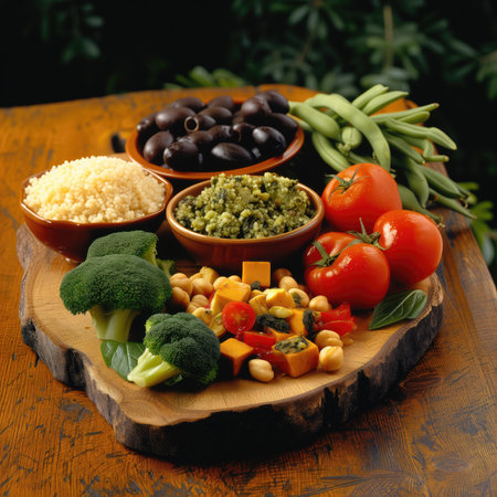 Healthy organic food selection, vegan, vegetablesの写真素材