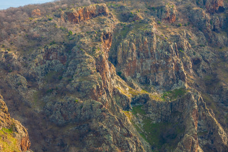 Natural rocks formations in mountains