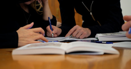 Collaborative tasks highlight disagreement between diverse perspectives, disagreement prompting robust dialogue, disagreement ultimately guiding teams toward alignment and productive synergy.の写真素材