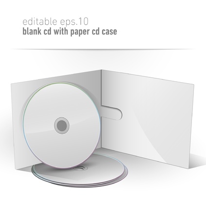 Blank CD DVD in paper case   のイラスト素材
