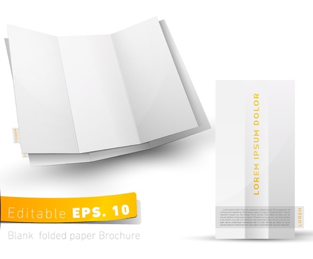 Blank folded brochure for your design presentationのイラスト素材