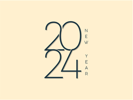 Happy New Year 2024のイラスト素材