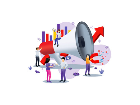 Digital marketing strategiesのイラスト素材