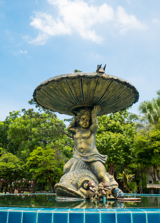 Water Fountain in a parkの写真素材