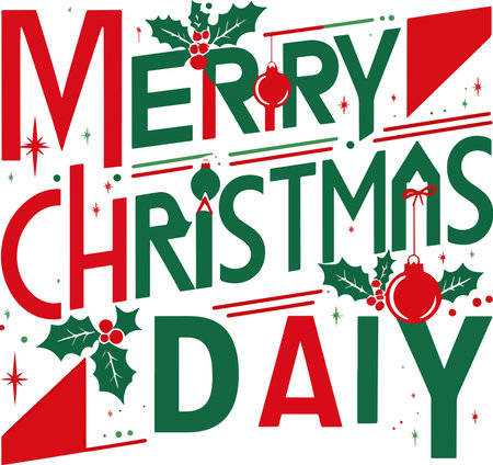 Merry Christmas and Happy New Year Greeting Card. Vector Illustrationのイラスト素材