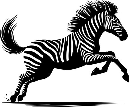 Zebra.Fast Movement.Vector illustration ready for vinyl cutting.のイラスト素材