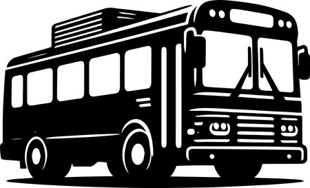 Bus.Vector illustration ready for vinyl cutting.T-shirt design.のイラスト素材