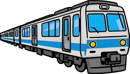 Train on a white background. Vector illustration of a train on a white background.のイラスト素材