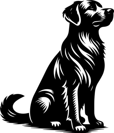 Labrador Retriever.Vector illustration ready for vinyl cutting.のイラスト素材