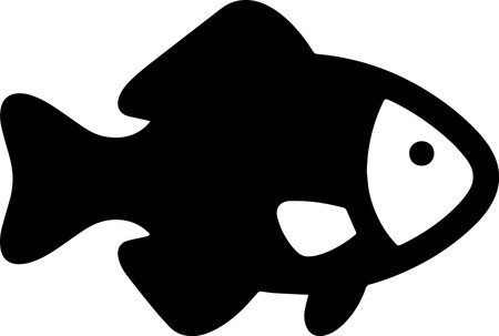 Fish icon isolated on white background. Vector illustration. Eps 10.のイラスト素材