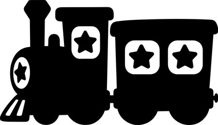 Locomotive on a white background, vector illustration, epsのイラスト素材
