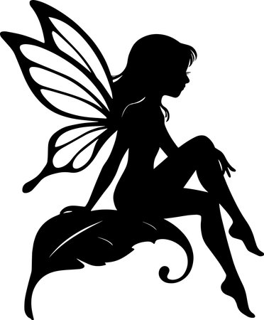 Fairy.Vector illustration ready for vinyl cutting. Suitable for both printing and web pages.のイラスト素材