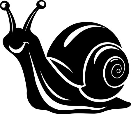 Snail.Vector illustration ready for vinyl cutting.EPS 10のイラスト素材