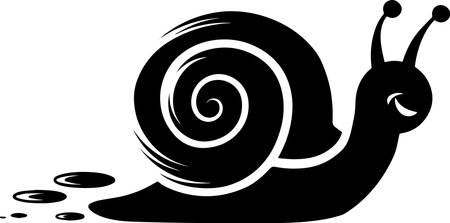 Snail.Vector Illustration ready for vinyl cutting and tattoo.のイラスト素材