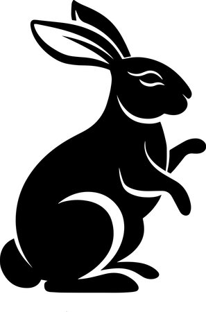 Rabbit.Hare.Vector illustration ready for vinyl cutting.のイラスト素材