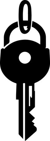 Key icon isolated on white background. Vector illustration. Eps 10.のイラスト素材