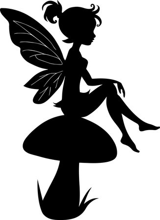 Fairy.Vector illustration ready for vinyl cutting.EPS 10のイラスト素材
