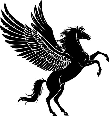 Horse.Vector illustration ready for vinyl cutting.Eps10のイラスト素材