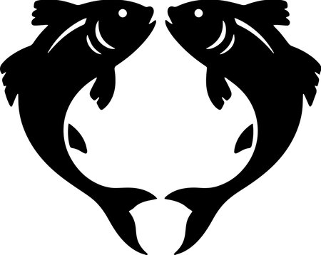 Fish.Vector illustration ready for vinyl cutting.outline style.のイラスト素材