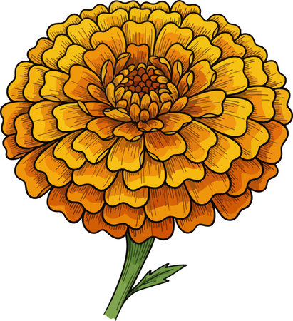 Coloring book for adult and older children. Coloring page with flower.のイラスト素材