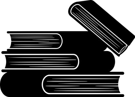 Books on a white background. Vector illustration of a stack of books.のイラスト素材