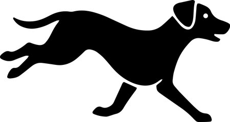 Dachshund dog silhouette. Vector illustration isolated on white backgroundのイラスト素材