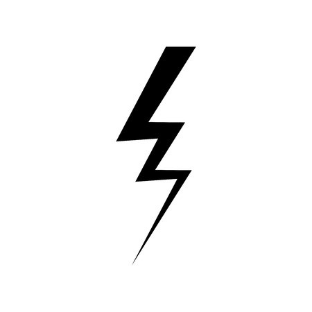 lightning Icon vector. Simple flat symbol. Perfect Black pictogram illustration on white background.のイラスト素材