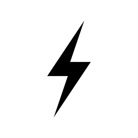 lightning Icon vector. Simple flat symbol. Perfect Black pictogram illustration on white background.のイラスト素材